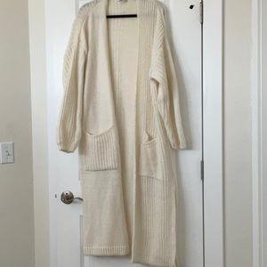 ASOS TOPSHOP Cream Long Duster Cardigan Sz: 8-10